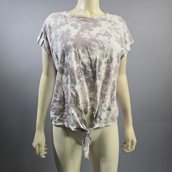 Casual Tie-Dye Knot Front Tee R3 - Picture 1 of 4